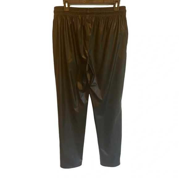 Theory Paperbag Leather Pants Vegan Sz 2 Black - Picture 6 of 8